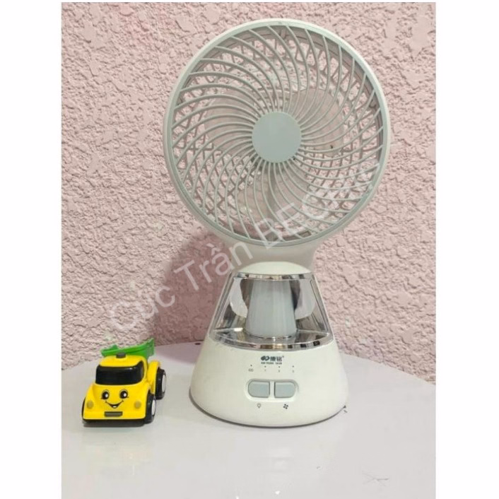 Quạt Tích Điện Ông Tây Mẫu Mới F0296 Kèm Đèn Siêu Sáng Ctb181 - Bechip - Ảnh 4