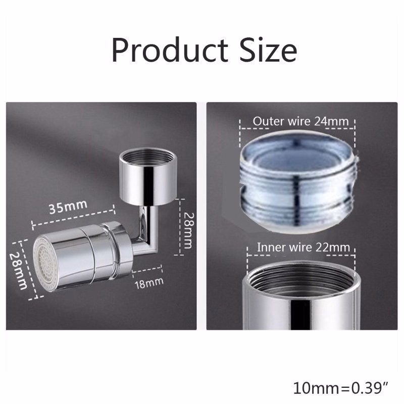 Đầu Nối Vòi Nước Thông Minh Xoay 720 Độ Lắp Vòi Nước Chậu Rửa Bát Chén Lavabo Với 2 Chế Độ Nước Chảy Gd045 - Lady'S Passion - Ảnh 6