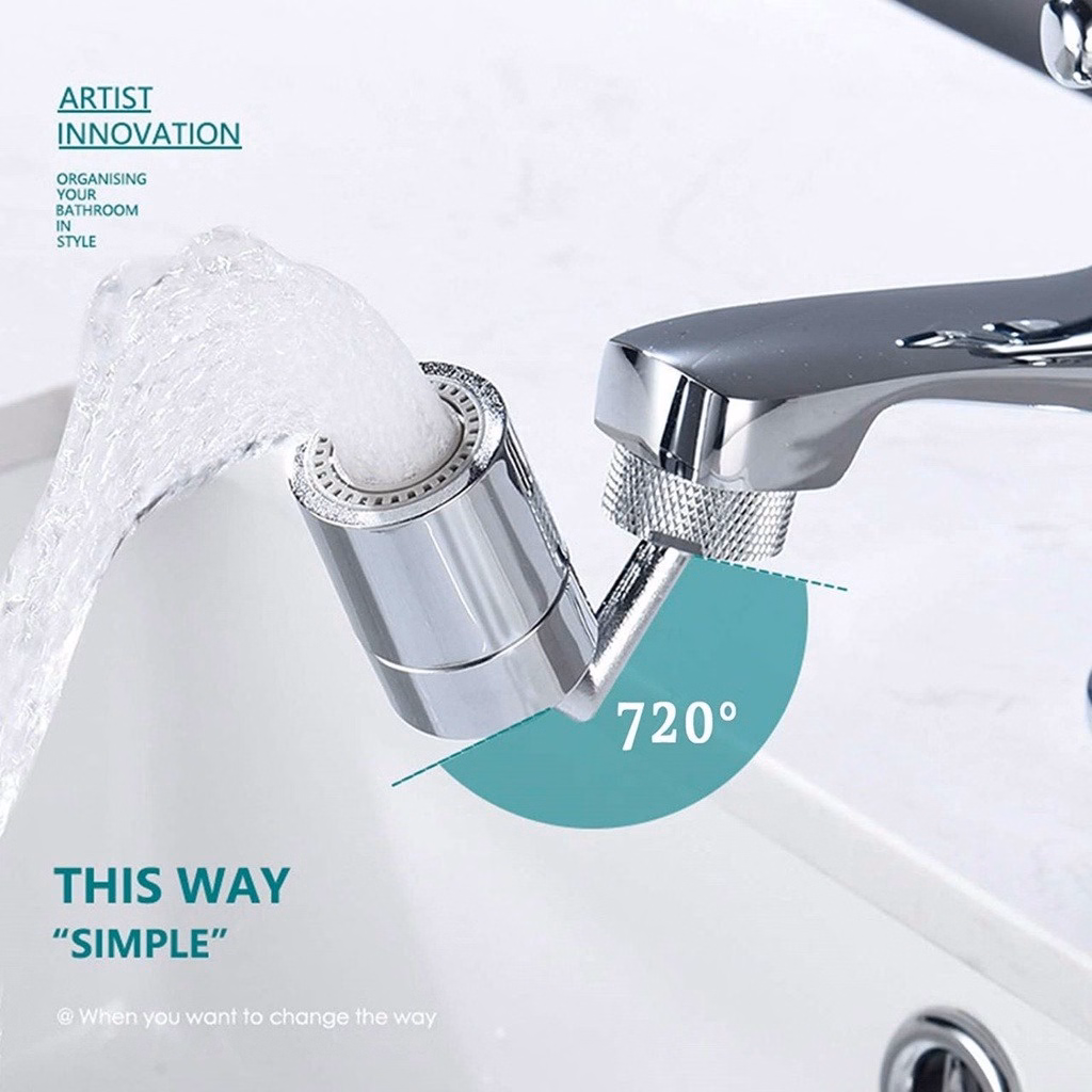 Đầu Nối Vòi Nước Thông Minh Xoay 720 Độ Lắp Vòi Nước Chậu Rửa Bát Chén Lavabo Với 2 Chế Độ Nước Chảy Gd045 - Lady'S Passion - Ảnh 14