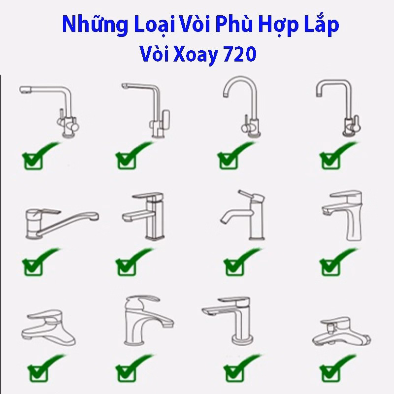 Đầu Nối Vòi Nước Thông Minh Xoay 720 Độ Lắp Vòi Nước Chậu Rửa Bát Chén Lavabo Với 2 Chế Độ Nước Chảy Gd045 - Lady'S Passion - Ảnh 4