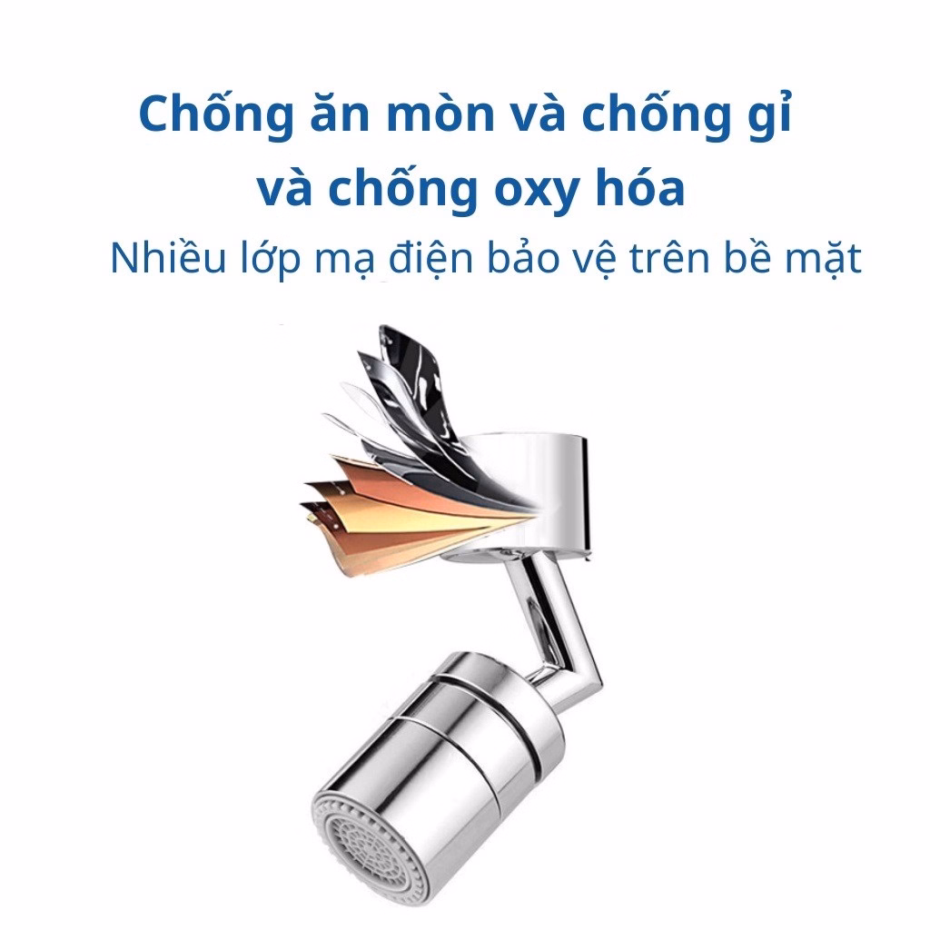 Đầu Nối Vòi Nước Thông Minh Xoay 720 Độ Lắp Vòi Nước Chậu Rửa Bát Chén Lavabo Với 2 Chế Độ Nước Chảy Gd045 - Lady'S Passion - Ảnh 12
