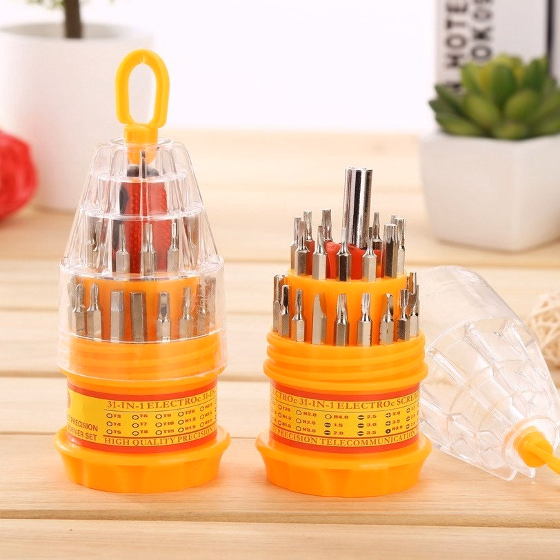 Bộ Tua Vít Sửa Chữa Đa Năng 31 Món Hộp Tròn Đầu Thay Thế Đa Dụng Phù Hợp Với Tất Cả Các Loại Ốc Vít Sửa Điện Thoại Gd046 - Lady'S Passion