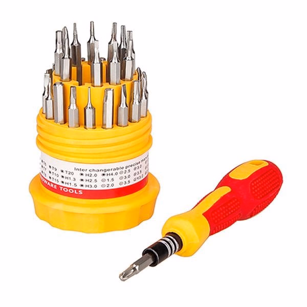 Bộ Tua Vít Sửa Chữa Đa Năng 31 Món Hộp Tròn Đầu Thay Thế Đa Dụng Phù Hợp Với Tất Cả Các Loại Ốc Vít Sửa Điện Thoại Gd046 - Lady'S Passion - Ảnh 6