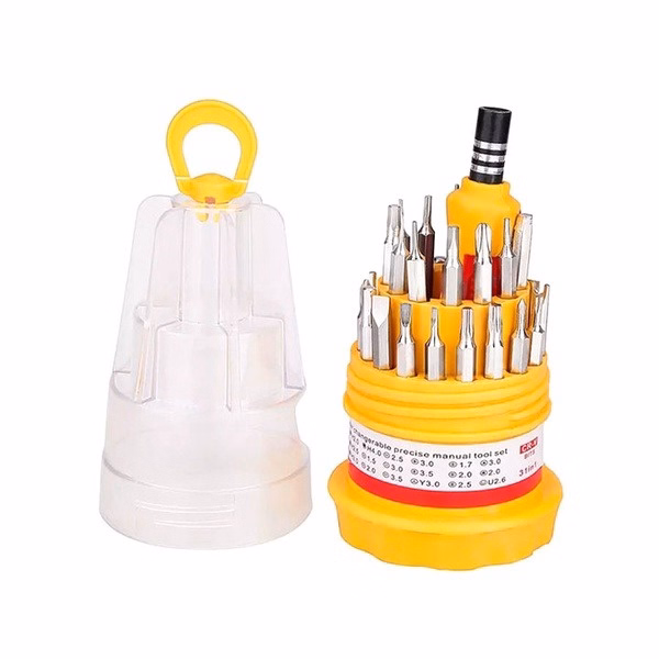 Bộ Tua Vít Sửa Chữa Đa Năng 31 Món Hộp Tròn Đầu Thay Thế Đa Dụng Phù Hợp Với Tất Cả Các Loại Ốc Vít Sửa Điện Thoại Gd046 - Lady'S Passion - Ảnh 8