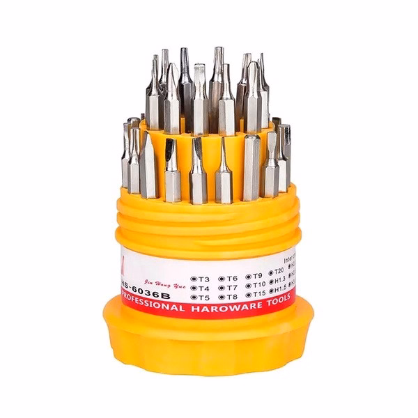 Bộ Tua Vít Sửa Chữa Đa Năng 31 Món Hộp Tròn Đầu Thay Thế Đa Dụng Phù Hợp Với Tất Cả Các Loại Ốc Vít Sửa Điện Thoại Gd046 - Lady'S Passion - Ảnh 11
