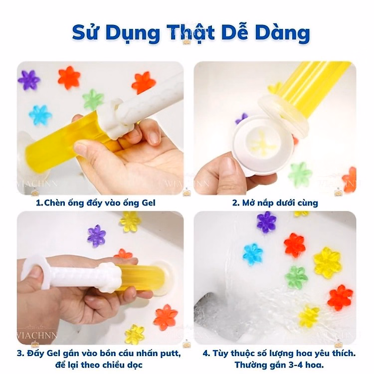 Gel Khử Mùi Bồn Cầu, Toilet Hình Bông Hoa Hương Thơm Dễ Chịu Ctb210 - Bechip - Ảnh 13