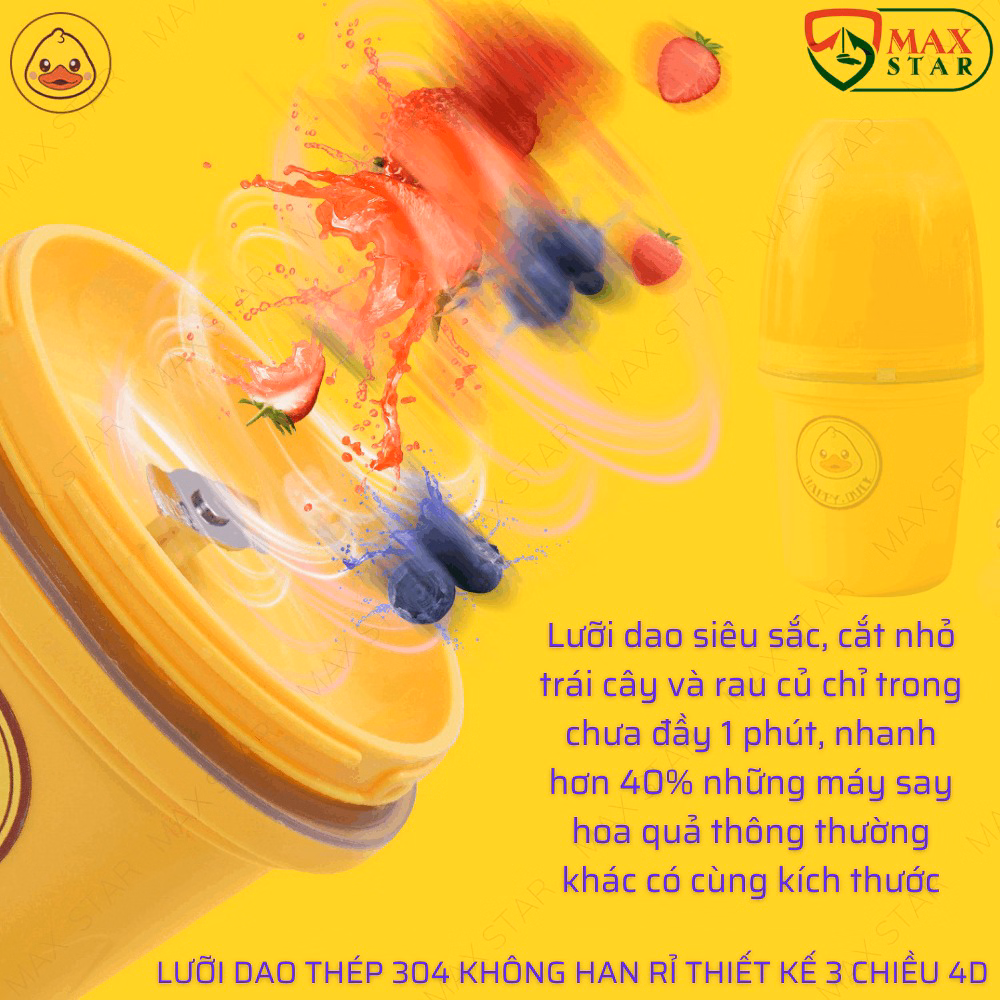 Máy Xay Sinh Tố Rau Củ Quả Cầm Tay Mini Gduck Gd066 - Lady'S Passion - Ảnh 10