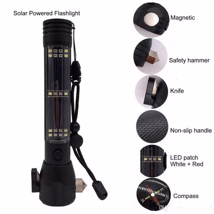 Đèn Pin Năng Lượng Mặt Trời 11 Chức Năng Tích Hợp Cao Cấp, Đầy Đủ Mọi Chức Chức Năng Cần Thiết Khi Cần Tới Trên Ôtô Gd069 - Lady'S Passion - Ảnh 2