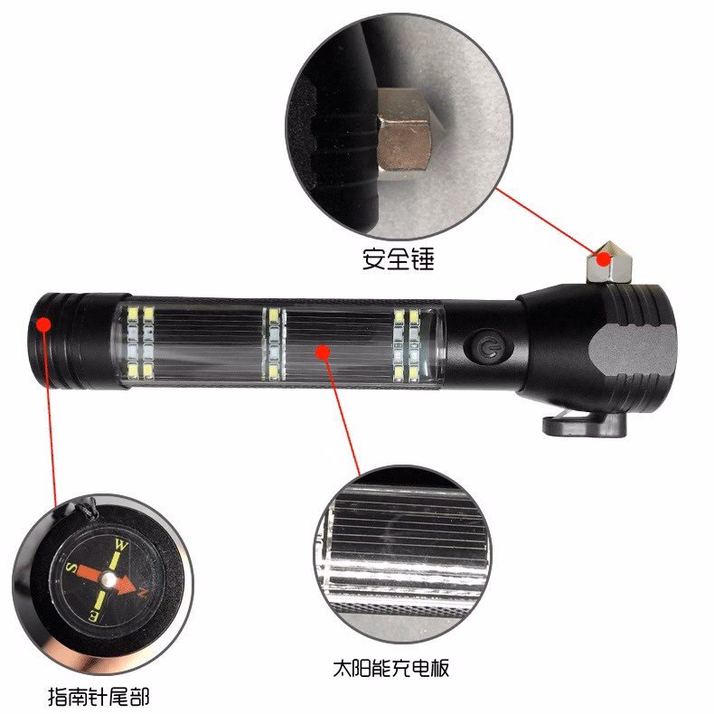 Đèn Pin Năng Lượng Mặt Trời 11 Chức Năng Tích Hợp Cao Cấp, Đầy Đủ Mọi Chức Chức Năng Cần Thiết Khi Cần Tới Trên Ôtô Gd069 - Lady'S Passion - Ảnh 9