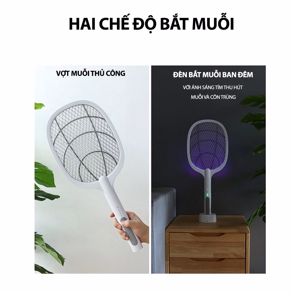 Vợt Muỗi Kiêm Đèn Bắt Muỗi 2 Trong 1 Pin Sạc Cổng Usb Cao Cấp 1500Mah Gd072 - Lady'S Passion - Ảnh 11