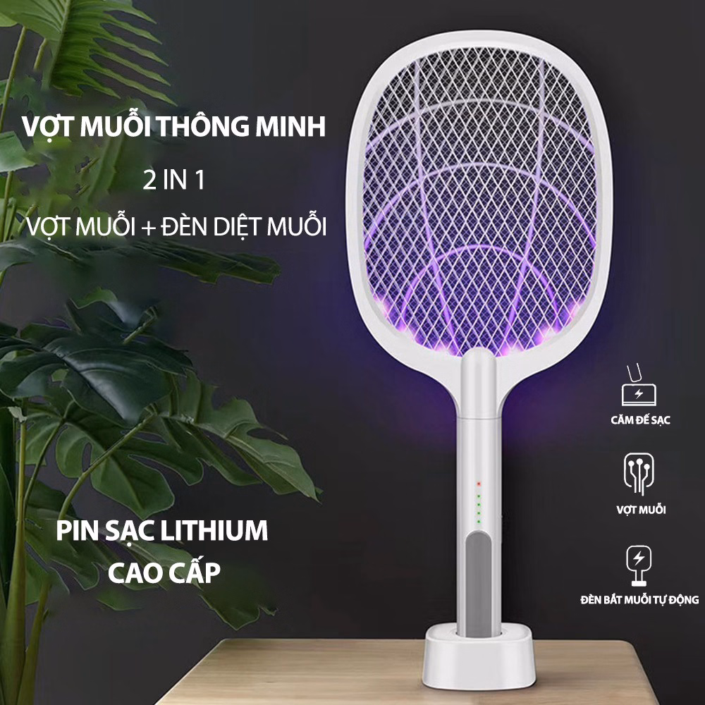 Vợt Muỗi Kiêm Đèn Bắt Muỗi 2 Trong 1 Pin Sạc Cổng Usb Cao Cấp 1500Mah Gd072 - Lady'S Passion - Ảnh 14