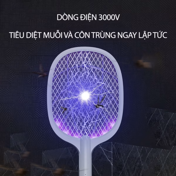 Vợt Muỗi Kiêm Đèn Bắt Muỗi 2 Trong 1 Pin Sạc Cổng Usb Cao Cấp 1500Mah Gd072 - Lady'S Passion - Ảnh 19