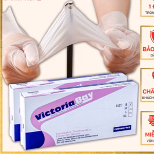 Set 100 Găng Tay Cao Su Tpe Dùng 1 Lần Victoria Làm Bếp Nấu Ăn Vệ Sinh Siêu Dai Hộp 100 Găng Tay Gd076 - Lady'S Passion