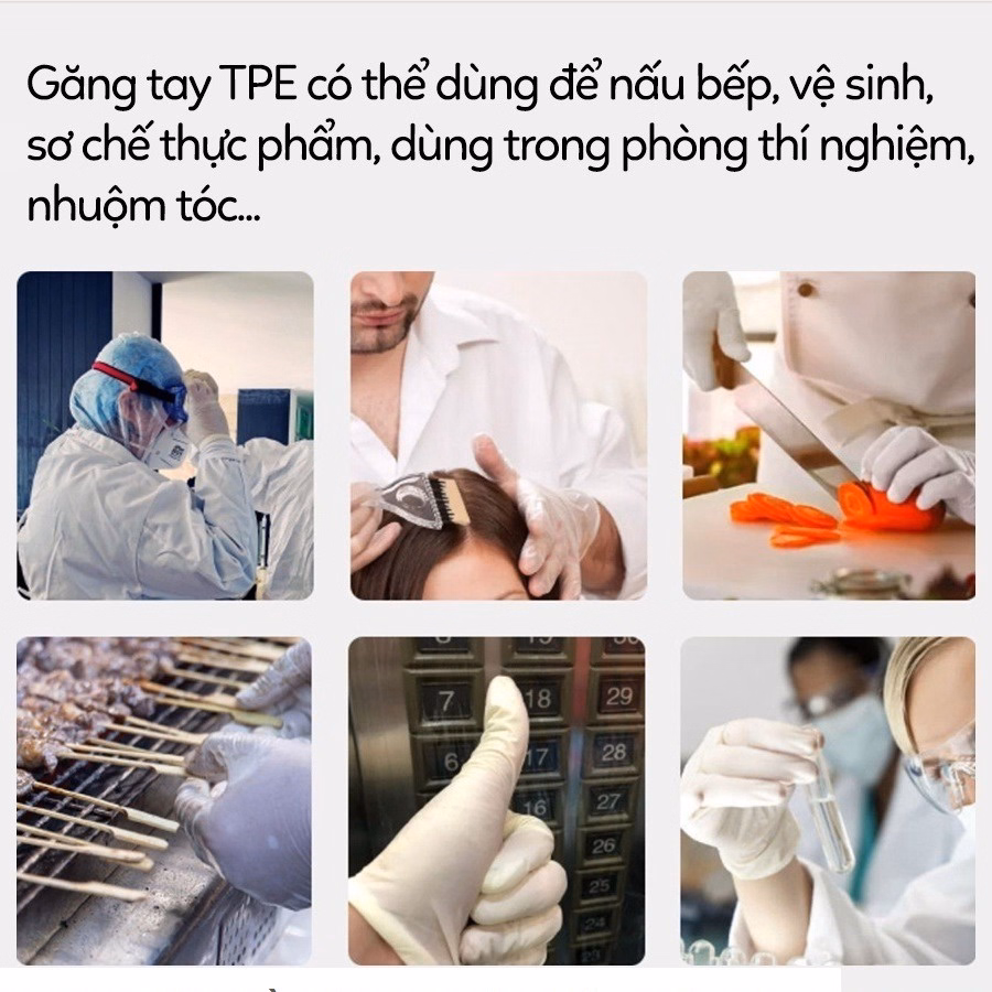 Set 100 Găng Tay Cao Su Tpe Dùng 1 Lần Victoria Làm Bếp Nấu Ăn Vệ Sinh Siêu Dai Hộp 100 Găng Tay Gd076 - Lady'S Passion - Ảnh 7