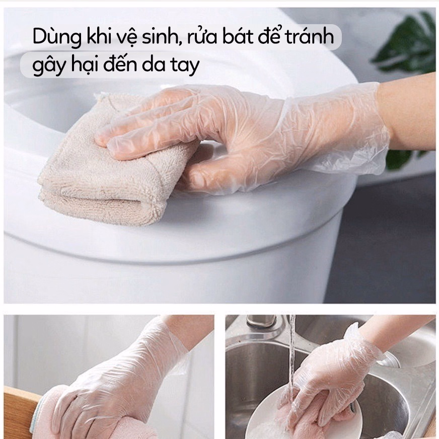 Set 100 Găng Tay Cao Su Tpe Dùng 1 Lần Victoria Làm Bếp Nấu Ăn Vệ Sinh Siêu Dai Hộp 100 Găng Tay Gd076 - Lady'S Passion - Ảnh 6