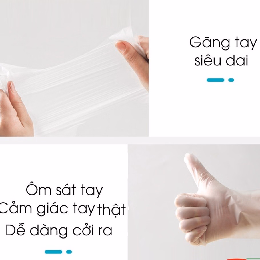 Set 100 Găng Tay Cao Su Tpe Dùng 1 Lần Victoria Làm Bếp Nấu Ăn Vệ Sinh Siêu Dai Hộp 100 Găng Tay Gd076 - Lady'S Passion - Ảnh 2