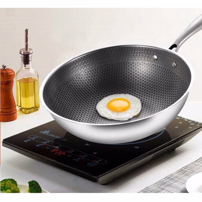 Chảo Vân Tổ Ong Lòng Sâu Chống Dính Size 32Cm - Gdn