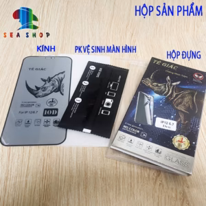 Kính Chống Nhìn Trộm Realme C1- Hiệu Tê Giác - Full Màn Hình , Cảm Ứng Mượt Mà, Độ Cứng 9H - Seashop