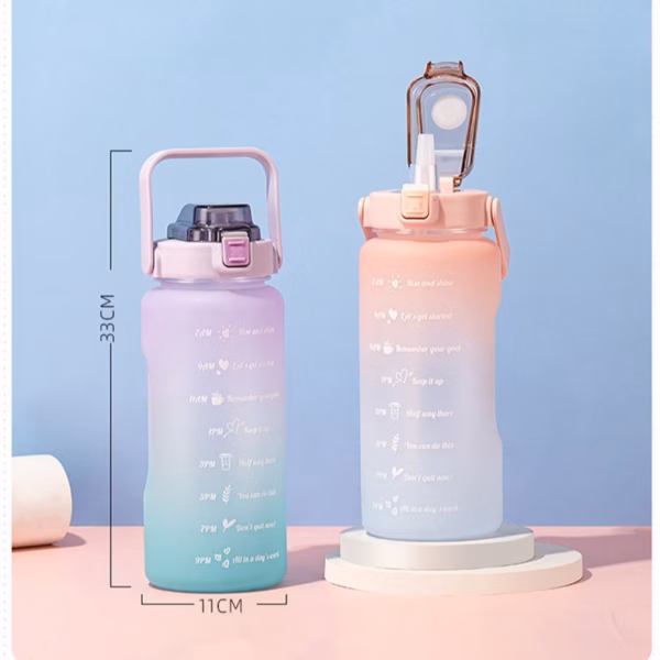 Bình Nước 2 Lít Siêu Dễ Thương Có Vạch Báo Giờ Uống Nước (Giao Màu Ngẫu Nhiên) Gd101 - Lady'S Passion - Ảnh 13