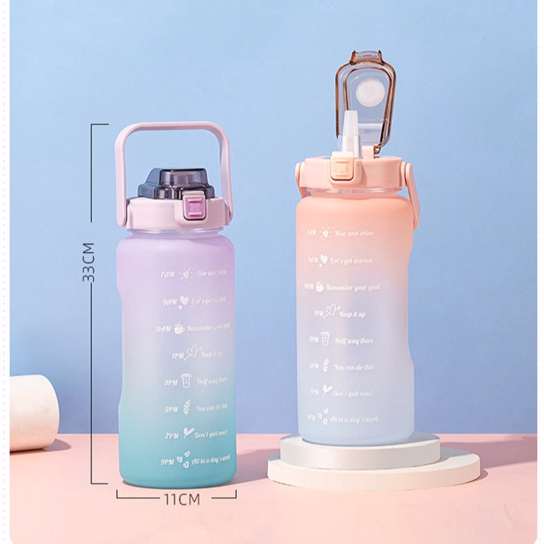 Bình Nước 2 Lít Siêu Dễ Thương Có Vạch Báo Giờ Uống Nước (Giao Màu Ngẫu Nhiên) Gd101 - Lady'S Passion - Ảnh 13