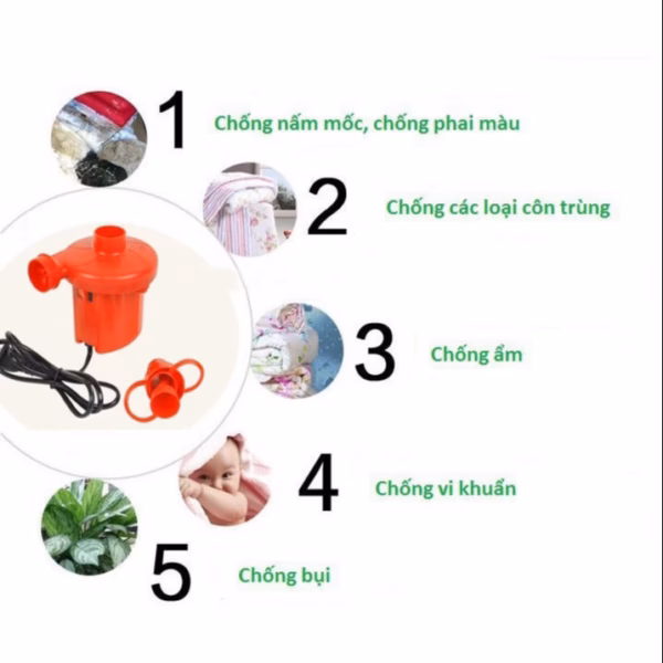 Bơm Điện Cầm Tay 2 Chiều 220V, Bơm Hút Chân Không, Bơm Bể Bơi, Bơm Ghế Hơi, Hút Túi Chân Không Gd120 - Lady'S Passion - Ảnh 8