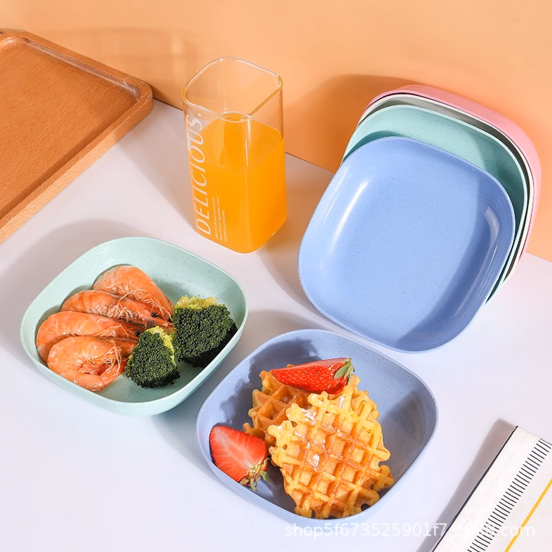 Set 8 Đĩa Nhựa Lúa Mạch Vuông, Đĩa Đựng Bánh Kẹo, Đĩa Vuông Nhỏ Nhiều Màu Gd121 - Lady'S Passion - Ảnh 12