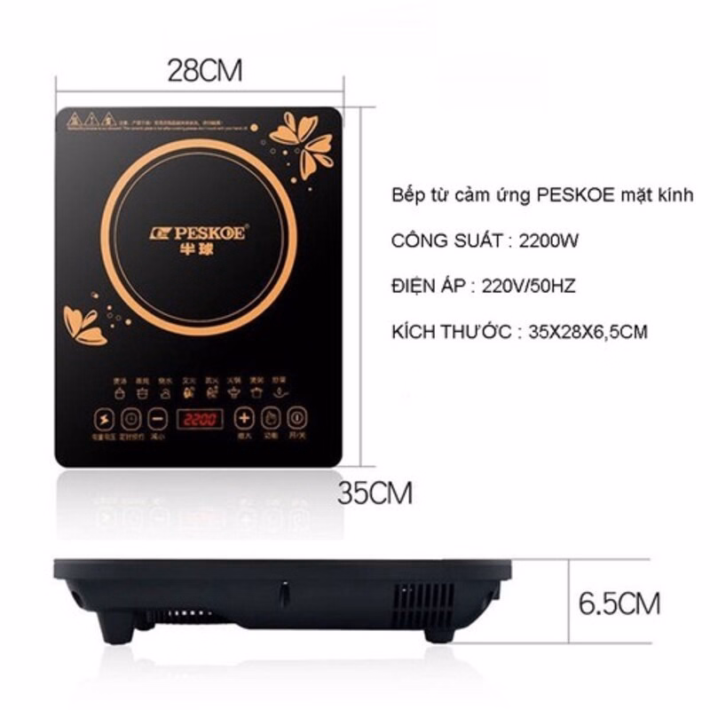 Bếp Từ Cảm Ứng Mặt Kính Chịu Lực, Loại A+ Cao Cấp Nhất. Tiết Kiệm Điện Năng, An Toàn Khi Sử Dụng, Bảo Hành 24 Tháng Gd128 - Lady'S Passion - Ảnh 2