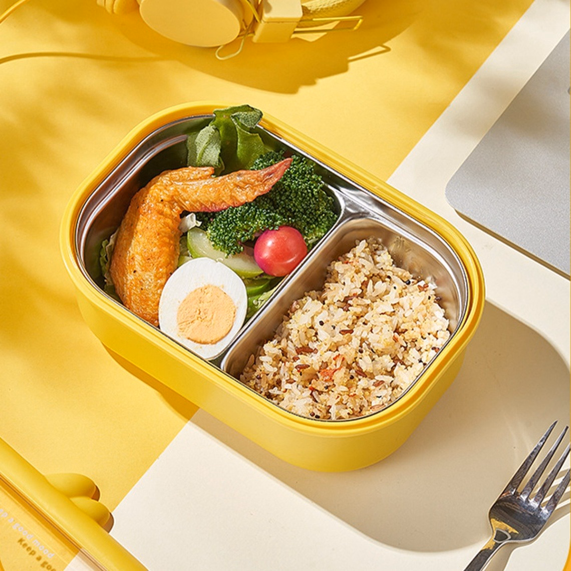 Hộp Cơm Inox 2 Ngăn Hính Thú - Gdn