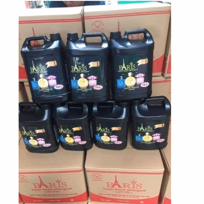 Thùng 4 Can ( 5L/Can) Nước Giặt Hương Nước Hoa Đậm Đặc Paris Ctb171 - Bechip - Ảnh 2