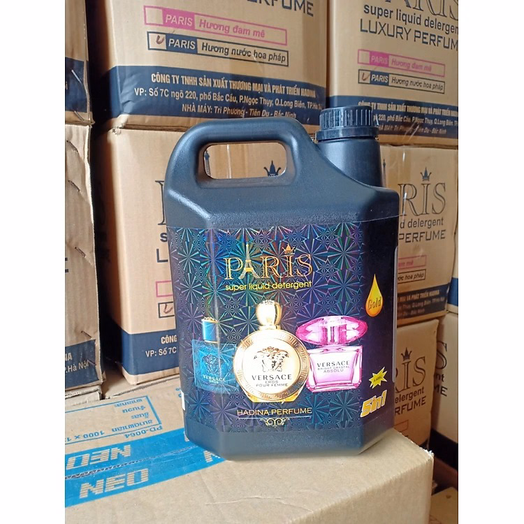 Thùng 4 Can ( 5L/Can) Nước Giặt Hương Nước Hoa Đậm Đặc Paris Ctb171 - Bechip - Ảnh 4