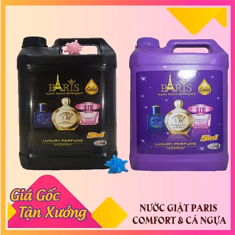 Thùng 4 Can ( 5L/Can) Nước Giặt Hương Nước Hoa Đậm Đặc Paris Ctb171 - Bechip