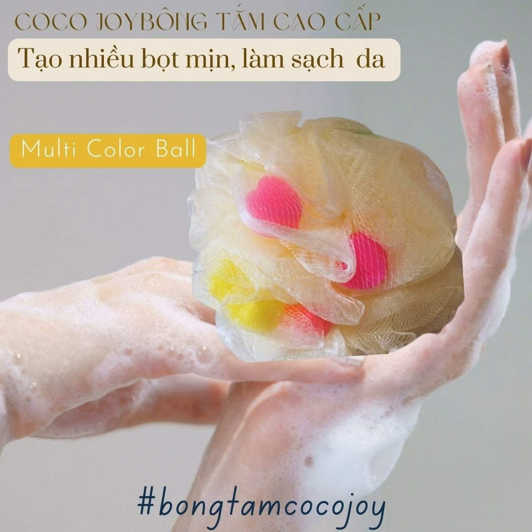 Bông Tắm Tròn Mềm Mại Có Mút - Coco Joy