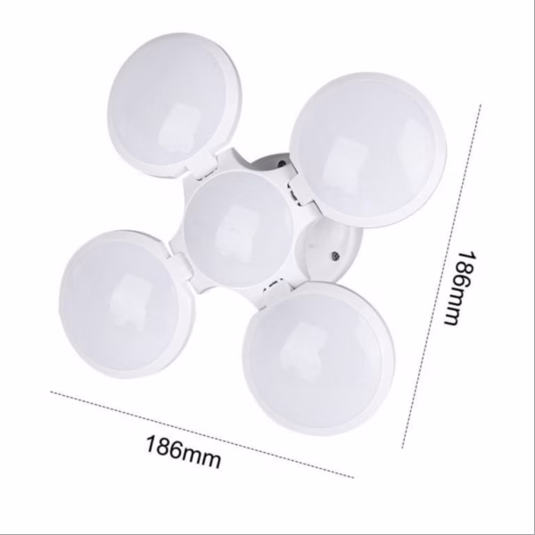 Bóng Đèn Tích Điện 4 Cánh 5 Bóng (Năng Lượng Mặt Trời) - Silver