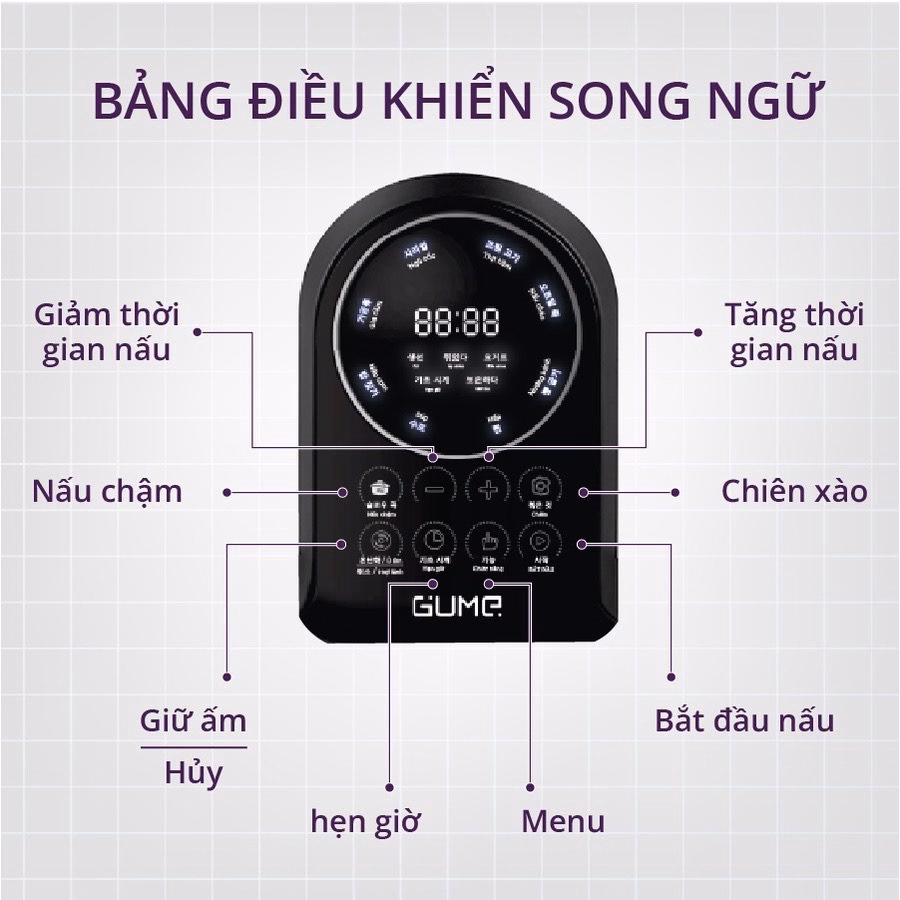 Nồi Áp Suất Điện Tử Đa Năng Gume Dung Tích 6L - Gume - Ảnh 5