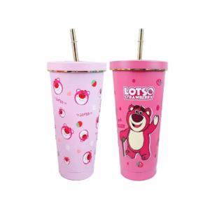 Ly Giữ Nhiệt Nắp Vặn Gấu Dâu 750Ml - Su