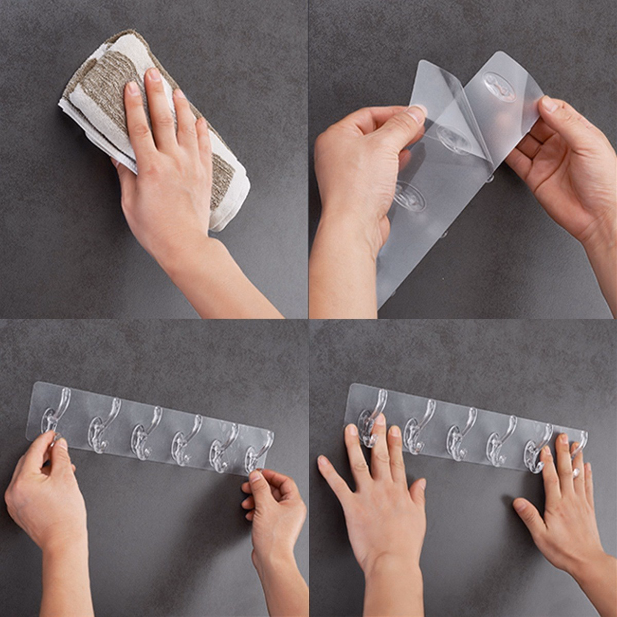 Dính Tường Nhôm 6 Móc - Su - Ảnh 6