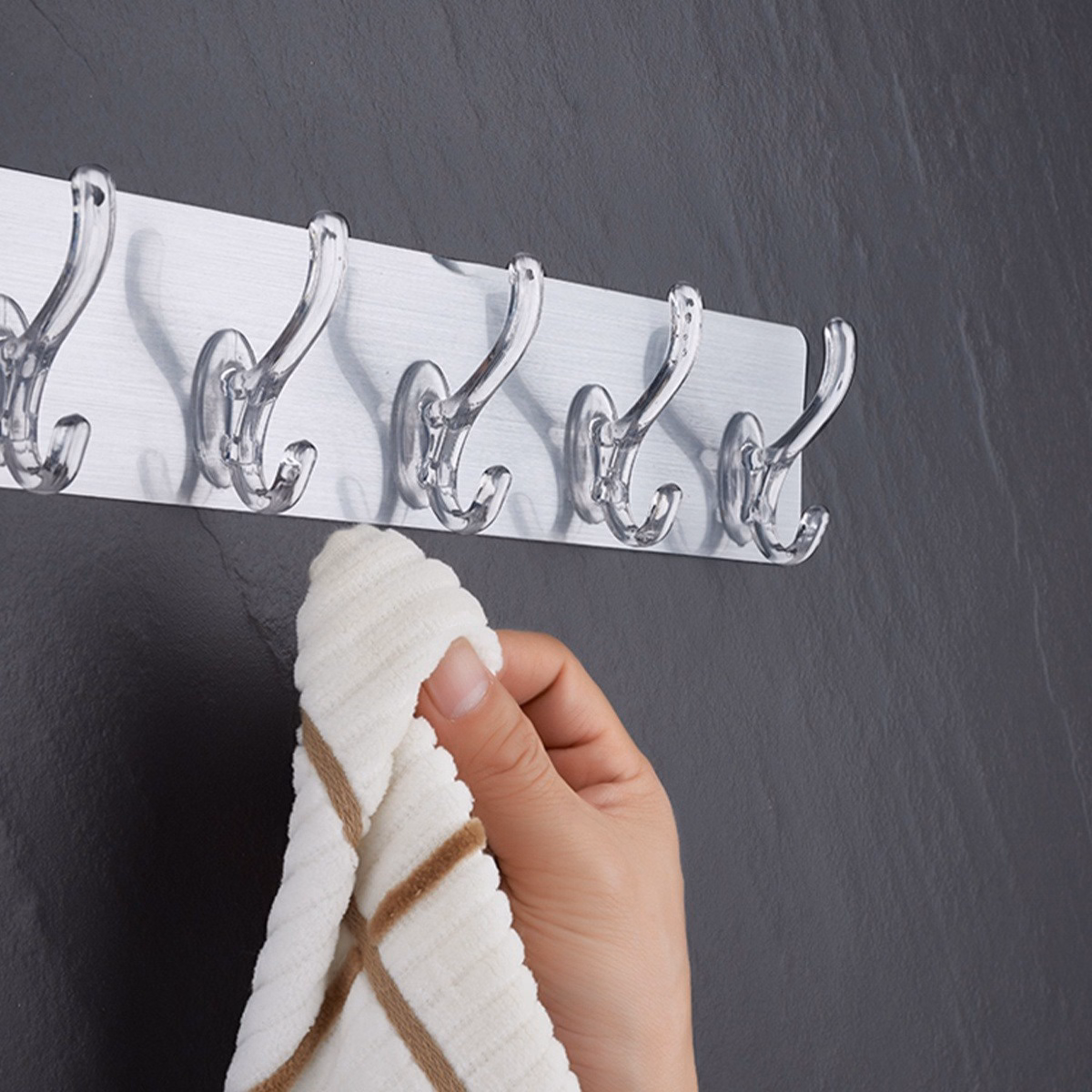 Dính Tường Nhôm 6 Móc - Su - Ảnh 5