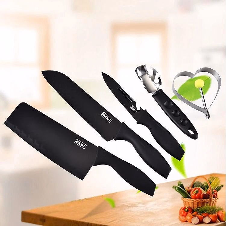 Bộ Dao 5 Món Nhật Bản Thép Hợp Kim Chống Gỉ Siêu Sắc Tiện Lợi Cbt235 - Bechip - Ảnh 2