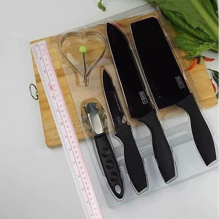 Bộ Dao 5 Món Nhật Bản Thép Hợp Kim Chống Gỉ Siêu Sắc Tiện Lợi Cbt235 - Bechip - Ảnh 8