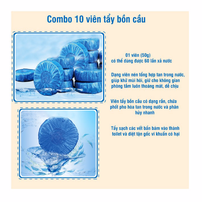 Túi 10 Viên Thả Bồn Cầu Khử Khuẩn Ctb236 - Bechip - Ảnh 10