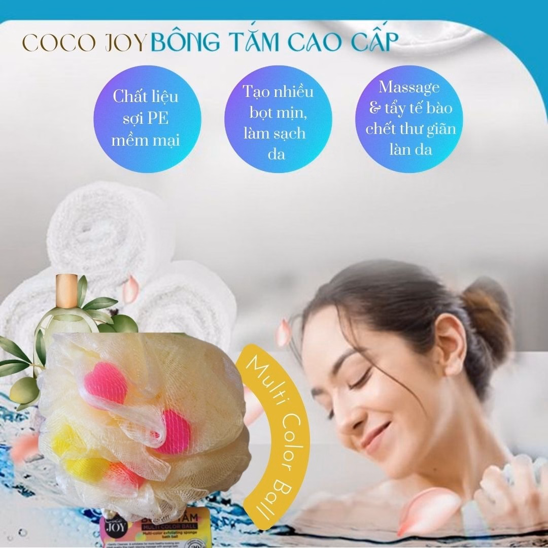 Bông Tắm Tròn Mềm Mại Có Mút - Coco Joy - Ảnh 2