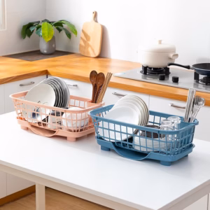 Rỗ Úp Chén Dĩa Có Khay Đựng Nước - Gdn