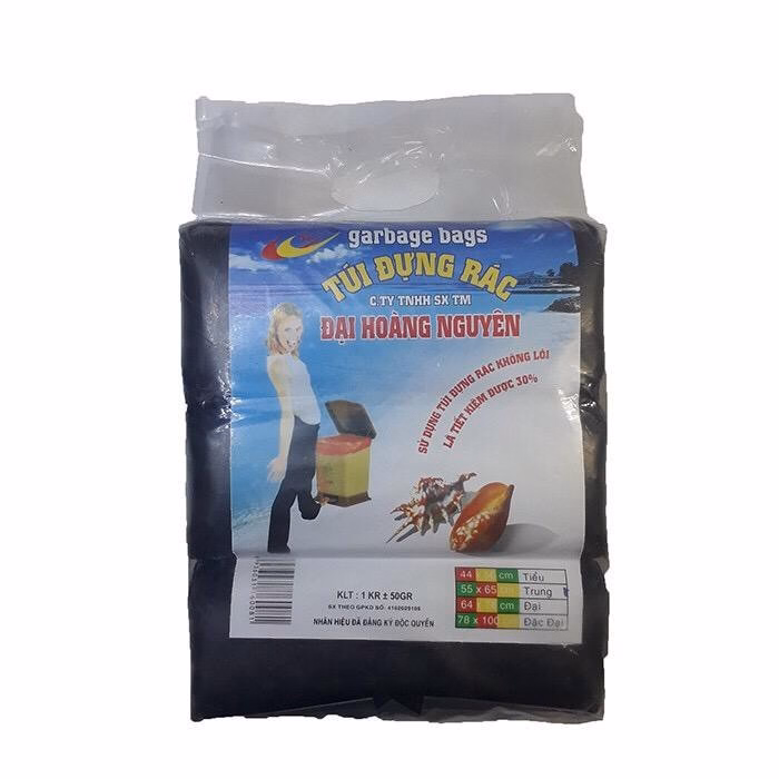 Túi Đựng Rác Màu Đen (Bọc 3 Cuộn 1000G) Size Đại 64X78Cm - Gdn - Ảnh 2