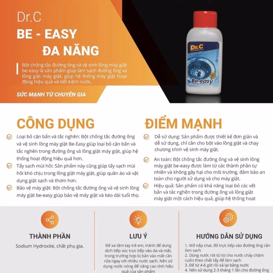 Tẩy Lồng Máy Giặt,Đường Ống Dr.C - Ảnh 7