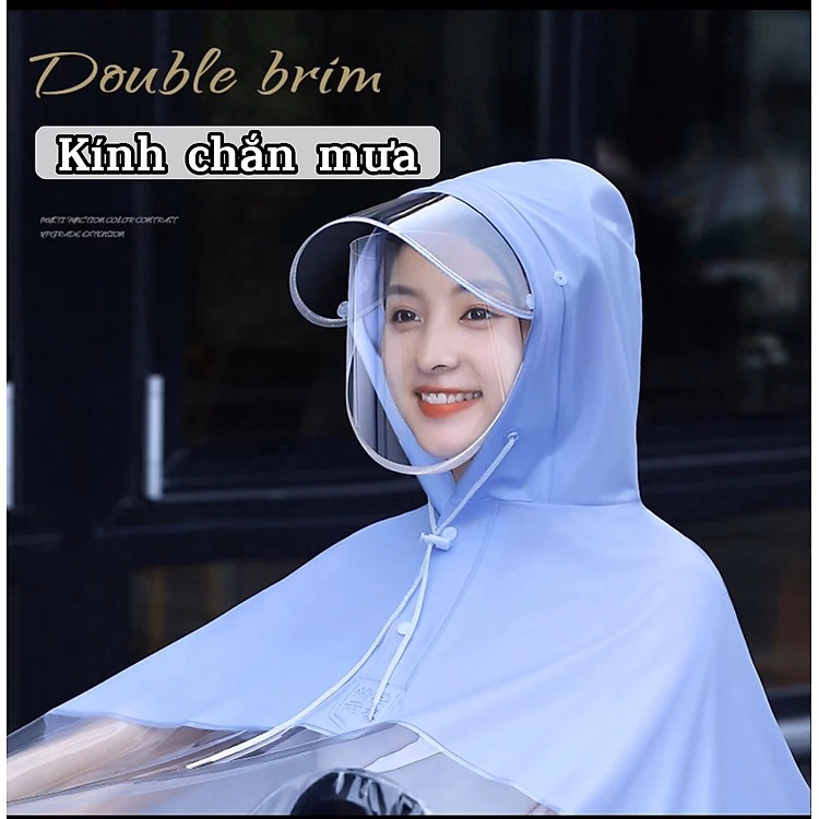 Áo Mưa Nửa Trước Trong Suốt Cho Mẹ Và Bé, Che Phủ Toàn Thân, Kèm Kính Chắn Mưa Loại 1 Ctb238 - Bechip - Ảnh 7