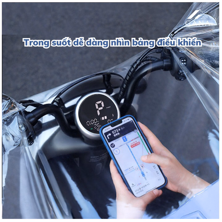 Áo Mưa Nửa Trước Trong Suốt Cho Mẹ Và Bé, Che Phủ Toàn Thân, Kèm Kính Chắn Mưa Loại 1 Ctb238 - Bechip - Ảnh 8