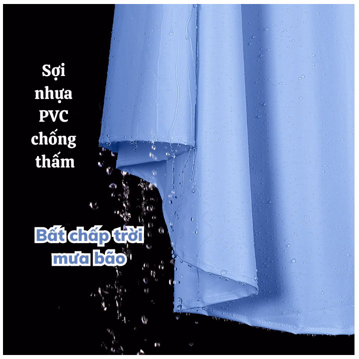Áo Mưa Nửa Trước Trong Suốt Cho Mẹ Và Bé, Che Phủ Toàn Thân, Kèm Kính Chắn Mưa Loại 1 Ctb238 - Bechip - Ảnh 11