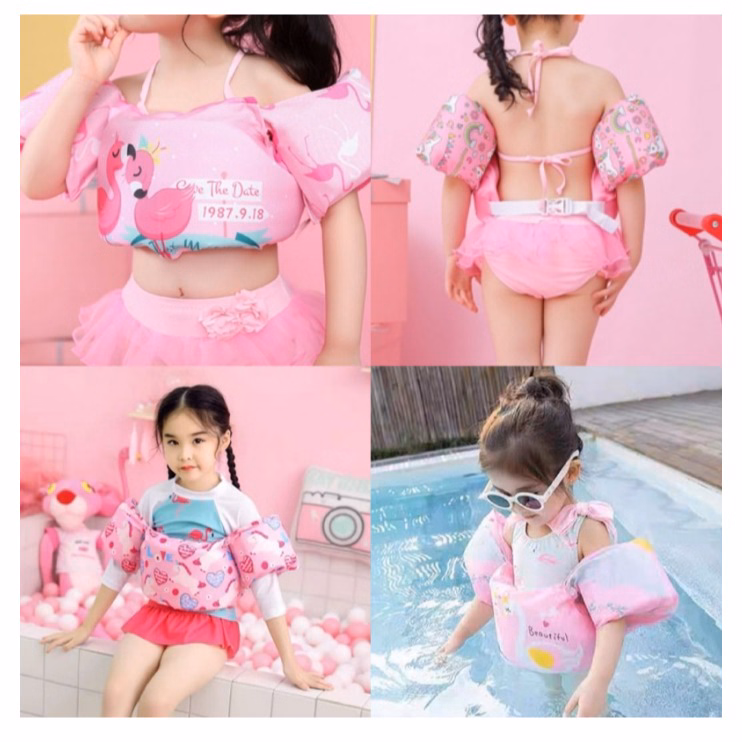 Phao Bơi, Áo Bơi, Áo Phao Tập Bơi Đỡ Ngực Kèm Phao Tay Dành Cho Bé Ctb230 - Bechip - Ảnh 12