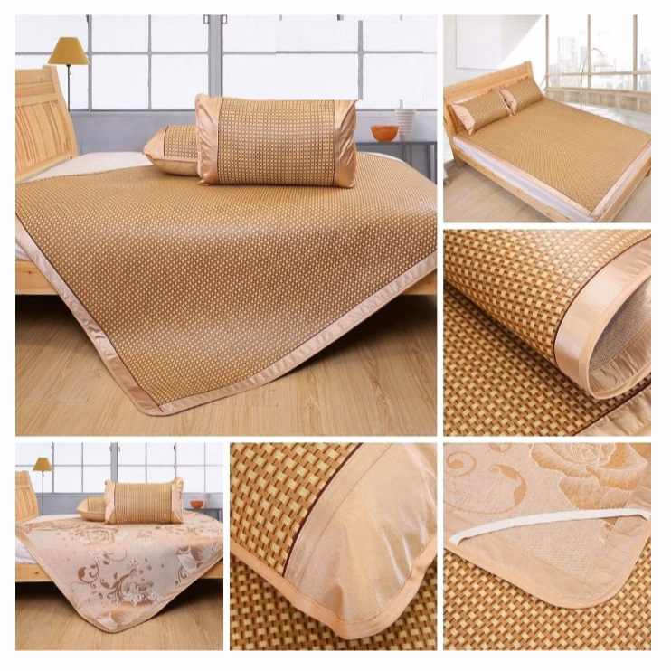 Chiếu Mây Điều Hòa Mây Hoa Long, Viền Lụa Cao Cấp, Tặng Kèm 2 Vỏ Gối Ctb229 - Bechip - Ảnh 15