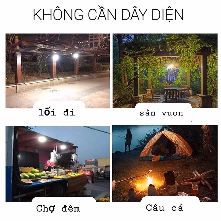 Bóng Đèn Tích Điện, Đèn Tích Điện Có Móc Treo Tiện Lợi Loại To, Công Suất 150W Ctb224 – Bechip - Ảnh 10